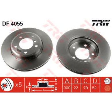 Kočioni disk TRW DF4055