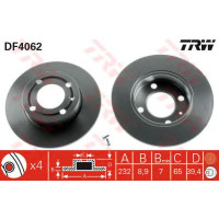 Kočioni disk TRW DF4062
