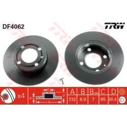 Kočioni disk TRW DF4062