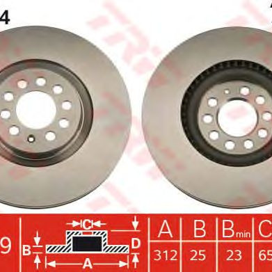 Kočioni disk TRW DF4064