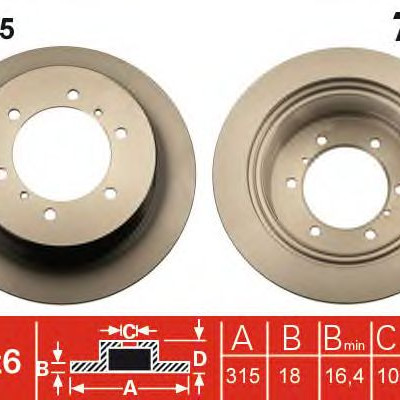 Kočioni disk TRW DF4075
