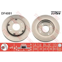 Kočioni disk TRW DF4081