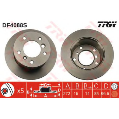 Kočioni disk TRW DF4088S