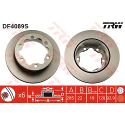Kočioni disk TRW DF4089S