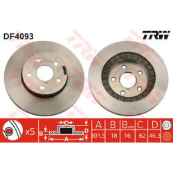 Kočioni disk TRW DF4093