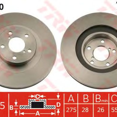 Kočioni disk TRW DF4100