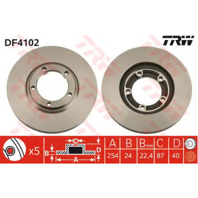 Kočioni disk TRW DF4102