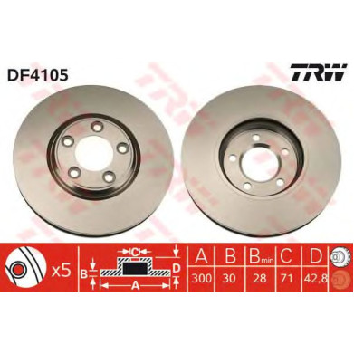 Kočioni disk TRW DF4105