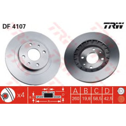 Kočioni disk TRW DF4107