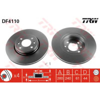 Kočioni disk TRW DF4110
