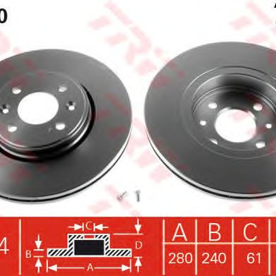 Kočioni disk TRW DF4110