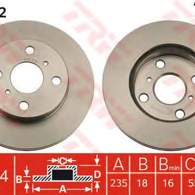 Kočioni disk TRW DF4112