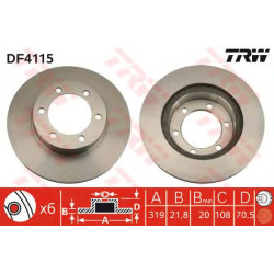 Kočioni disk TRW DF4115