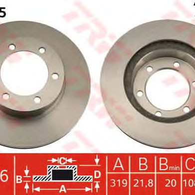 Kočioni disk TRW DF4115