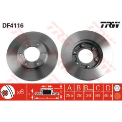 Kočioni disk TRW DF4116