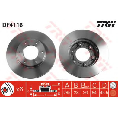 Kočioni disk TRW DF4116