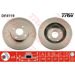 Kočioni disk TRW DF4119