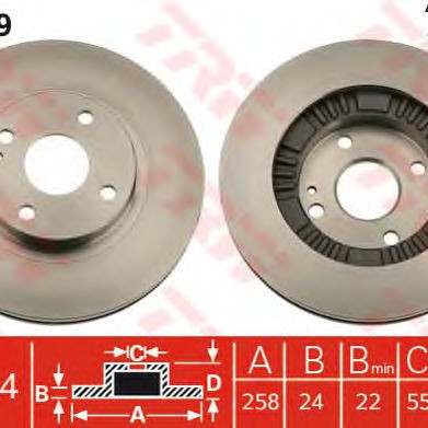 Kočioni disk TRW DF4119