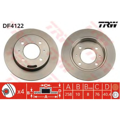 Kočioni disk TRW DF4122