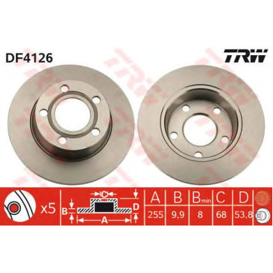 Kočioni disk TRW DF4126