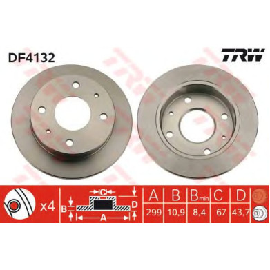 Kočioni disk TRW DF4132