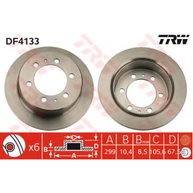 Kočioni disk TRW DF4133