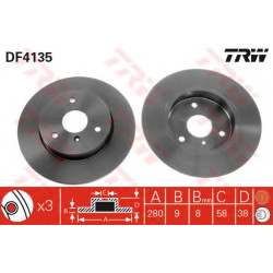 Kočioni disk TRW DF4135