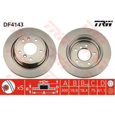 Kočioni disk TRW DF4143
