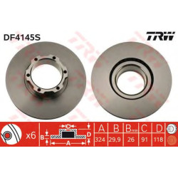 Kočioni disk TRW DF4145S