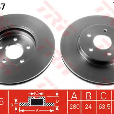 Kočioni disk TRW DF4147