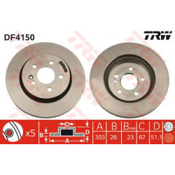 Kočioni disk TRW DF4150