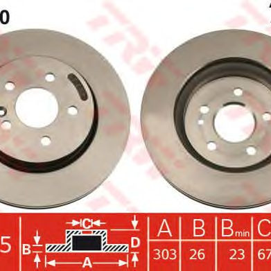 Kočioni disk TRW DF4150