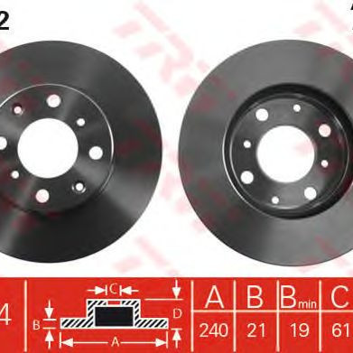 Kočioni disk TRW DF4152