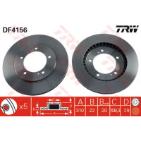 Kočioni disk TRW DF4156