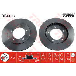 Kočioni disk TRW DF4156