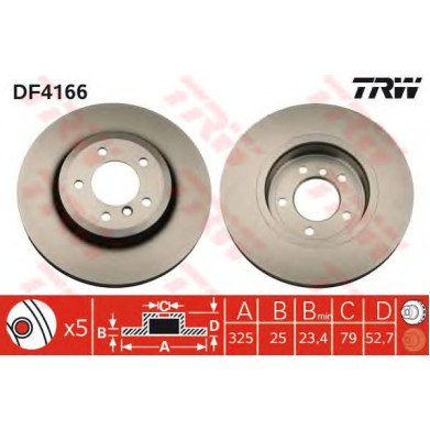 Kočioni disk TRW DF4166