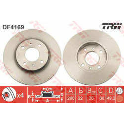 Kočioni disk TRW DF4169