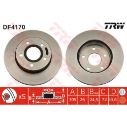Kočioni disk TRW DF4170