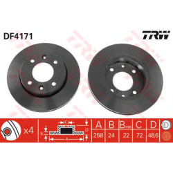 Kočioni disk TRW DF4171