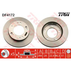Kočioni disk TRW DF4172