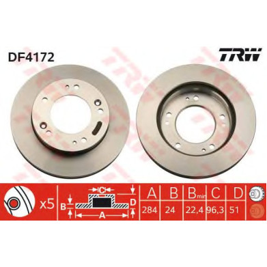 Kočioni disk TRW DF4172