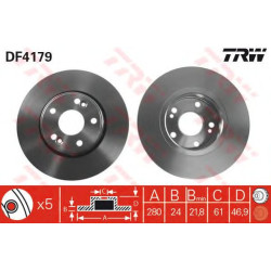 Kočioni disk TRW DF4179