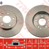 Kočioni disk TRW DF4180