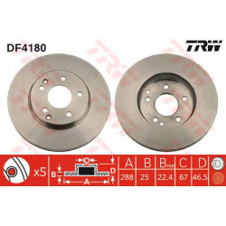 Kočioni disk TRW DF4180