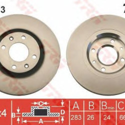 Kočioni disk TRW DF4183