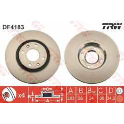 Kočioni disk TRW DF4183