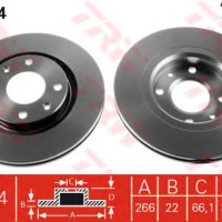 Kočioni disk TRW DF4184