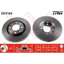 Kočioni disk TRW DF4184
