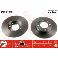 Kočioni disk TRW DF4185