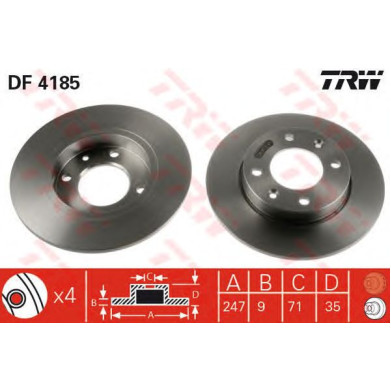 Kočioni disk TRW DF4185